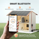 LiTime 100A MPPT solar charge controller with smart Bluetooth for real-time monitoring, parameter adjustment, and privacy protection