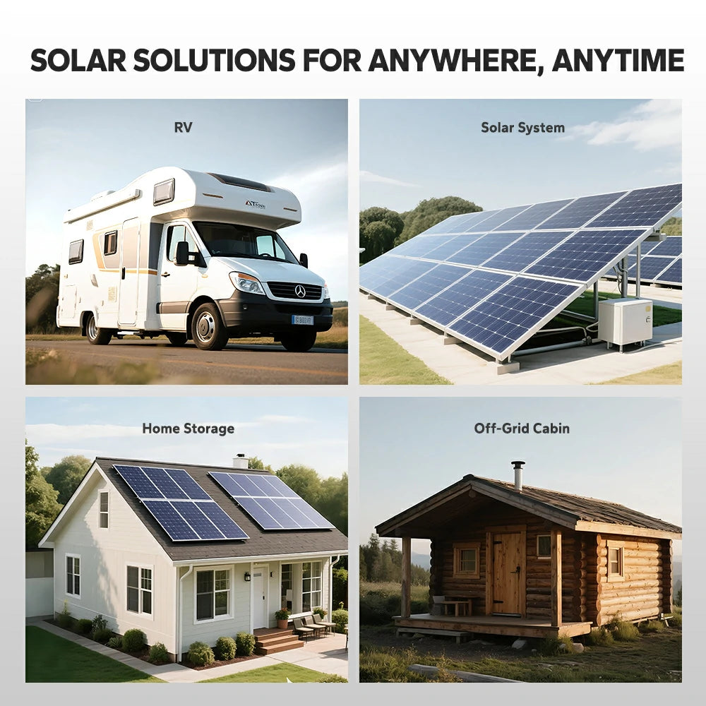 wide application of litime 100a mppt charge controllers: RV, solar system, home storage, off-grid