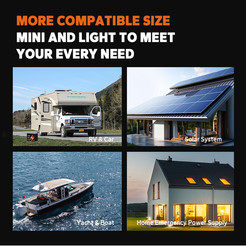 applications of litime group 24 battery - rv, solar system, boat, home energy supply