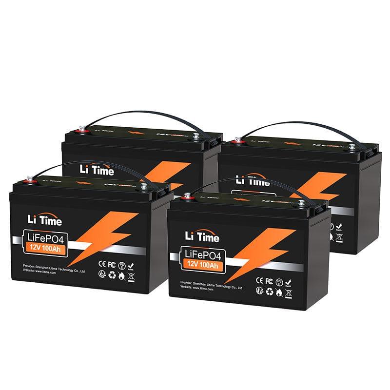 4 packs of litime 12 volt 100ah group 31 deep cycle batteries