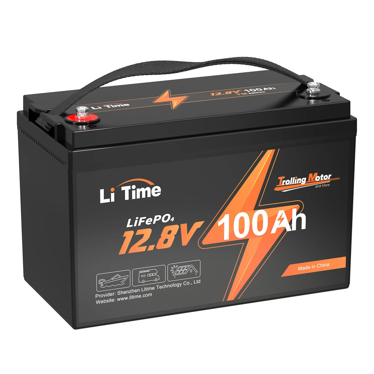 LiTime 12V 100Ah TM LiFePO4 Battery, Low-Temp Protection for Trolling Motors