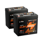 LiTime 12V 100Ah Xtra-Mini small lifepo4 battery - 2 packs
