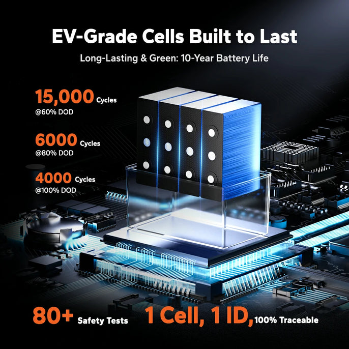 LiTime XtraMini lithium battery features EV-grade cells with up to 15k cycles for long-lasting using