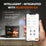 LiTime mini 12.8V 100Ah Bluetooth lithium battery: smart app monitoring (voltage/SoC), auto-connect, remote discharge control