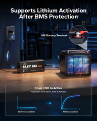 LiTime GaN charger with 0V activation for waking BMS-protected 12V LiFePO4 batteries