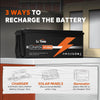 charging methods of 12v 200ah lifepo4 lithium battery: lifepo4 charger, solar panels, generator