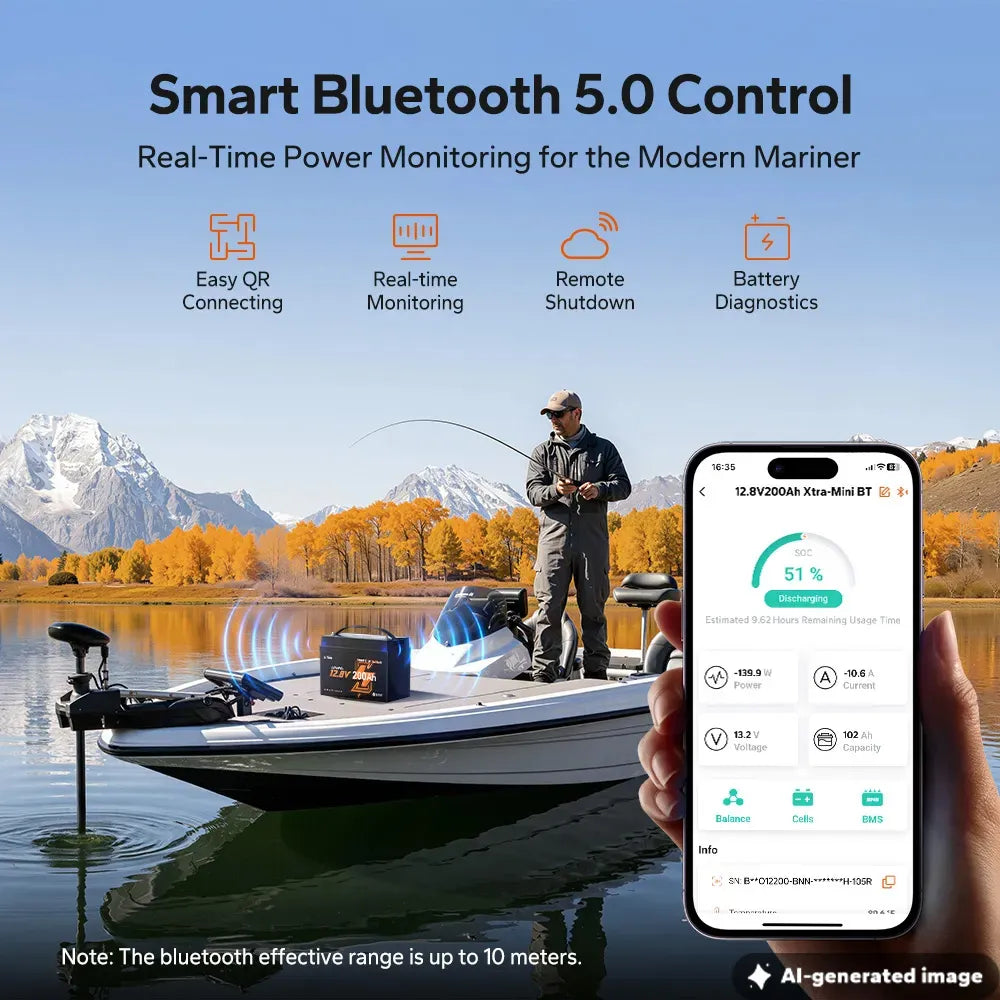LiTime 12V 200Ah Xtra Mini Group 31  Lithium Battery for Marine and Trolling Motor
