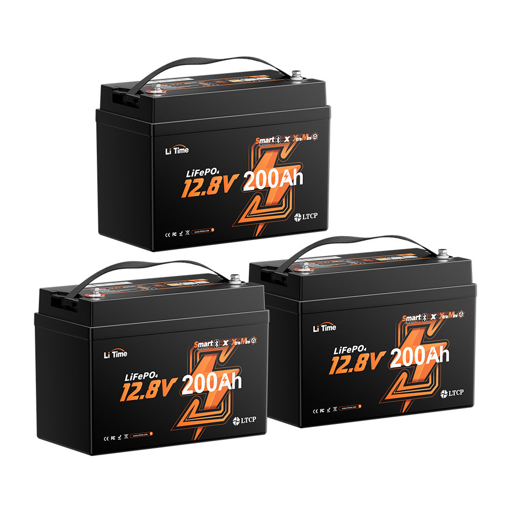 LiTime 12.8V 200Ah mini LiFePO4 lithium battery 3pack product image