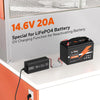 LiTime  12V (14.6V) 20A LiFePO4 Charger – For 12V LiFePO4 Batteries