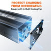 litime 12v lifepo4 battery charger with built-in cooling fan to protect overheating charging 