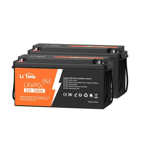 LiTime 12V 230Ah Plus LiFePO4 Battery, Built-in 200A BMS, Max 2944Wh Energy