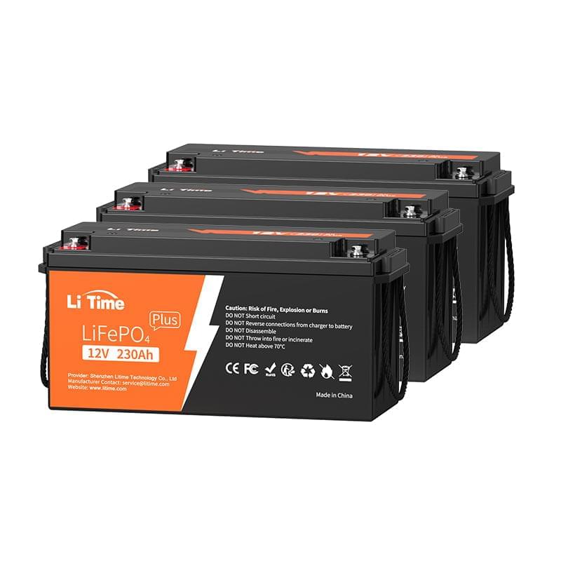 LiTime 12V 230Ah Plus LiFePO4 Battery, Built-in 200A BMS, Max 2944Wh Energy