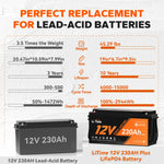 benefits of LiTime 12V 230Ah LiFePO4 Battery over lead acid battery