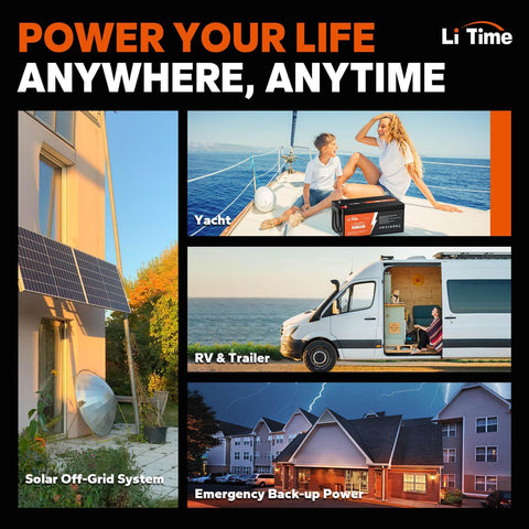 LiTime 12V 300Ah LiFePO4 Lithium Battery, Build-in 200A BMS, 3840Wh Energy