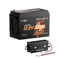 litime 12v 320ah self heating lithium battery and litime 12v 60a charger