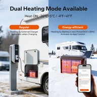 litime 12v 320ah battery with duel-mode self heating