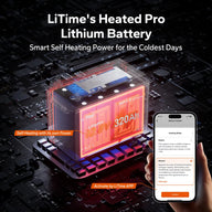 litime 12v 320ah self heating battery with bluetooth via litime app