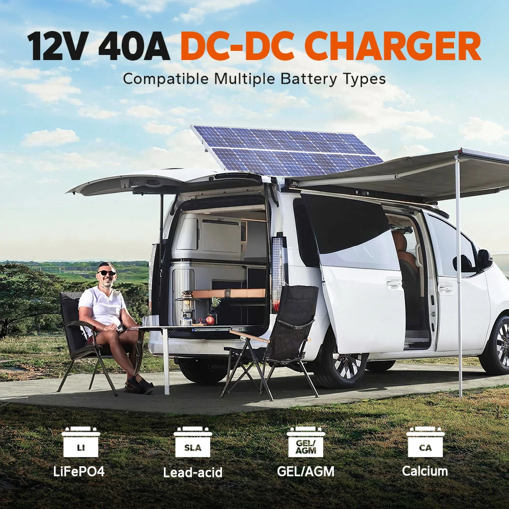 litime 12v 40a dc to dc charger compatible with multiple battery types