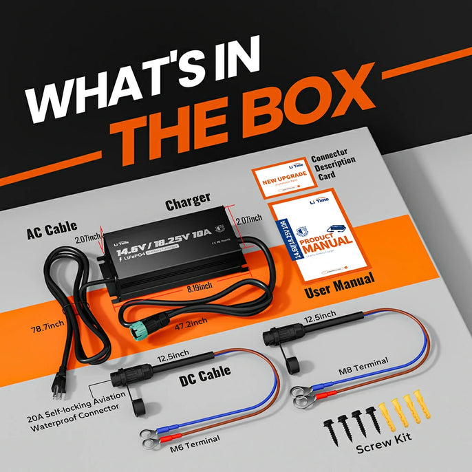 package information of litime 16v lifepo4 lithium battery charger