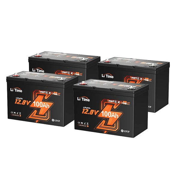 LiTime 12v  group 27 lifepo4 battery 4 pack