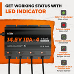 LiTime lifepo4 battery charger with led indicator