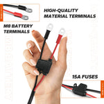 LiTime 12v lithium ion battery charger with m8 terminals