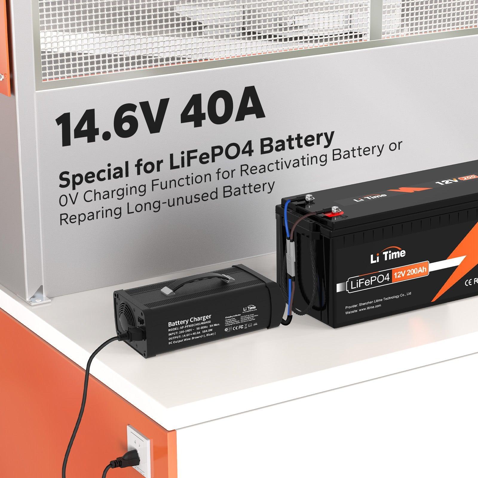 litime 12v 40a charger for lifepo4  battery