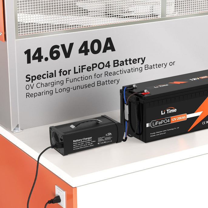 litime 12v 40a charger for lifepo4  battery