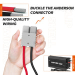 anderson connector and high-quality wiring feature of litime 12v 40a lifepo4 battery charger