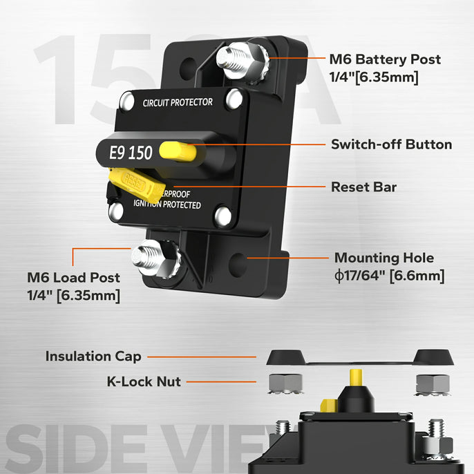 LiTime 150A Circuit Breaker with M6 post