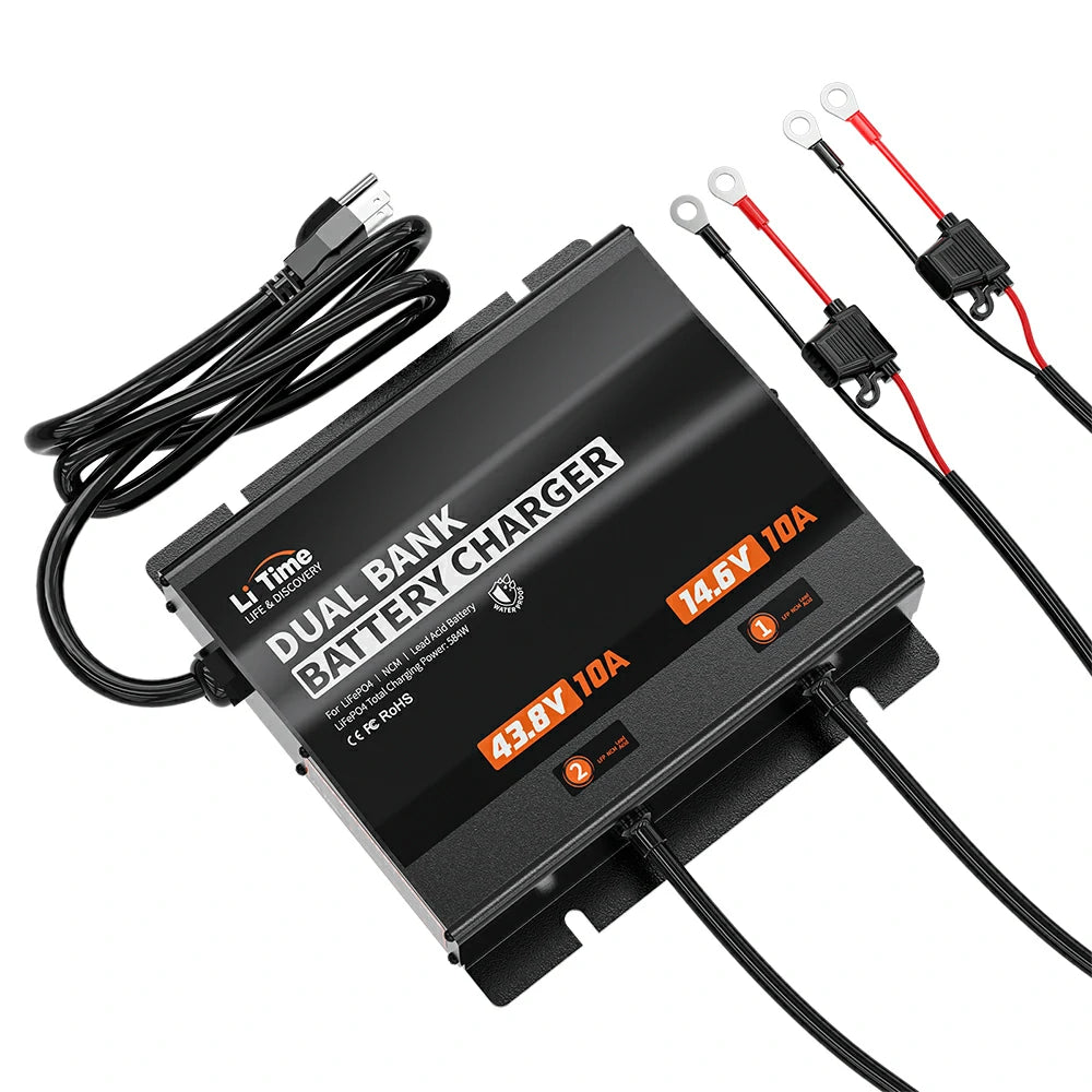 36v & 12v 2 bank of battery charger