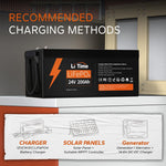 ways to charge litime 24 volt 200ah lithium battery