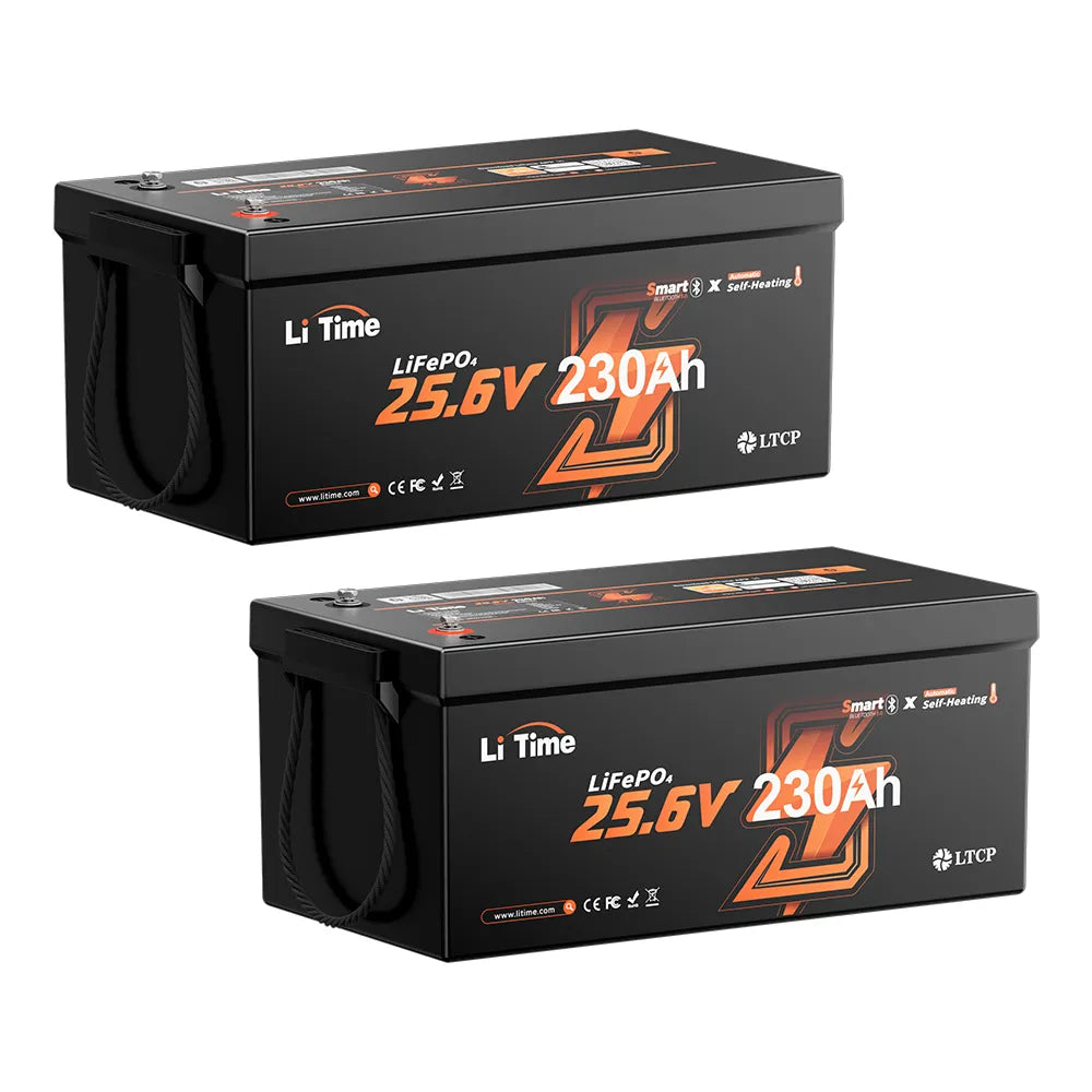 litime 24v 230ah self heating lithium battery 2 packs