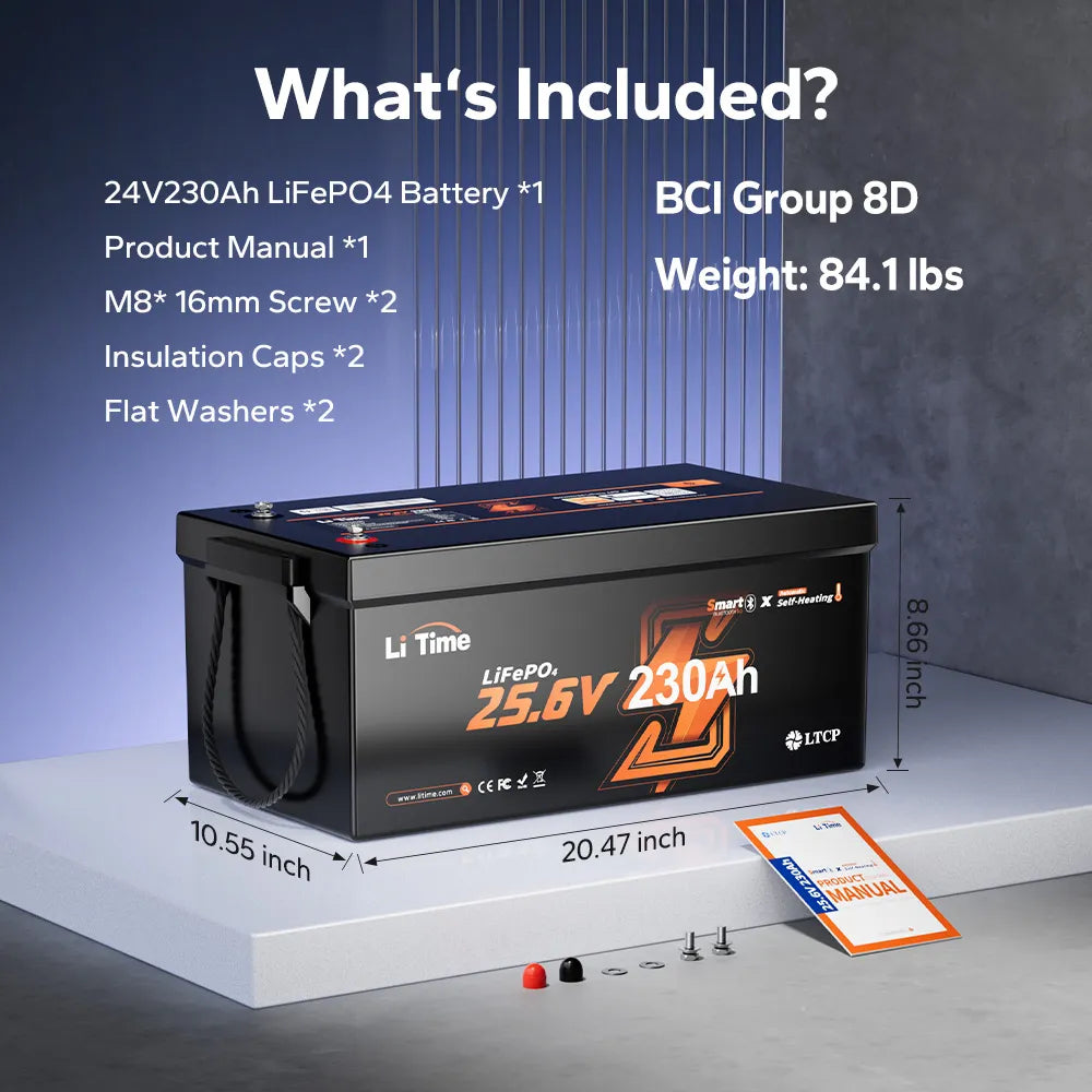 litime 24v 230ah self heating lifepo4 battery box