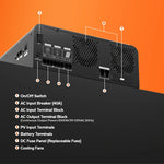 the appearance and functions of LiTime 24v 3000w pure sine wave solar inverter charger