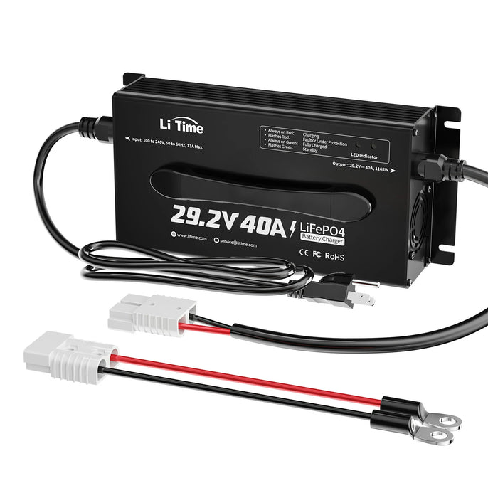 overview of LiTime 24 (29.2) Volt 40A Mountable Lithium Battery Charger
