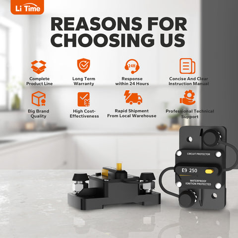 great sevice support from LiTime 12v 250a circuit breaker