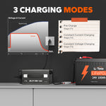 charging modes of litime 24v lifepo4 battery charger