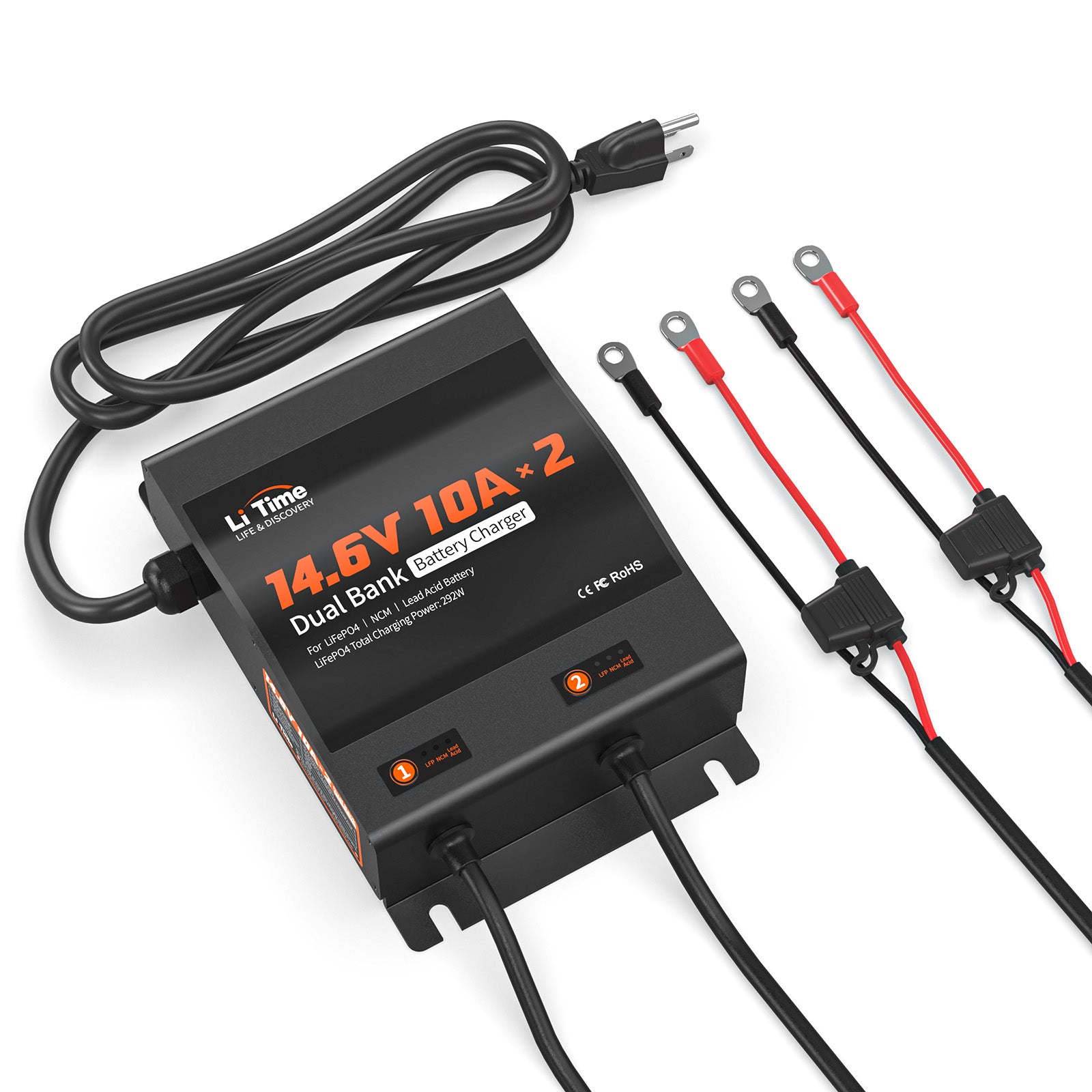 surface of LiTime 2 Bank Charger