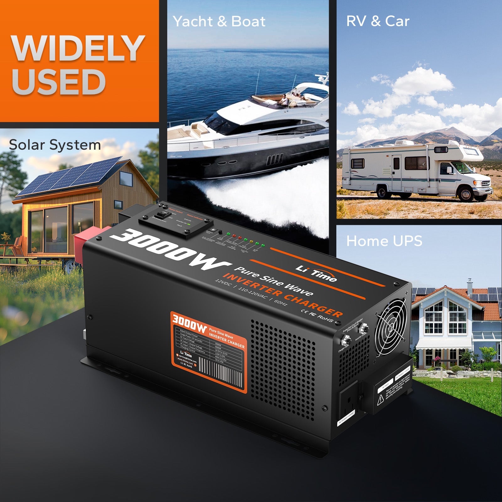 using applications of litime 3000 watt solar inverter charger