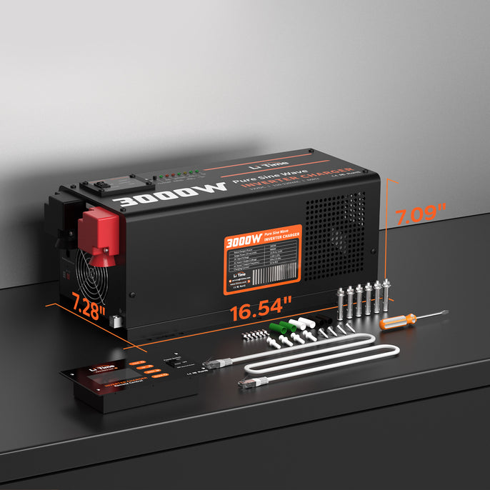 dimension information of litime 3000 watt pure sine wave inverter charger