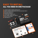 ✅Like New✅LiTime 30A MPPT 12V/24V Bluetooth Solar Charge Controller