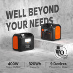 LiTime D320 Portable Power Station | 400W 320Wh