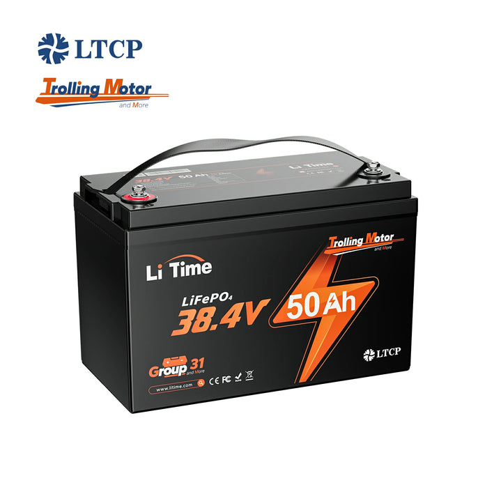 overview of LiTime 36v 50ah trolling motor lithium battery