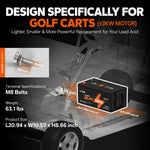 dimensions of 36V 100Ah lithium golf cart battery