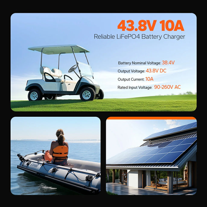 LiTime 43.8V 10A golf cart battery charger