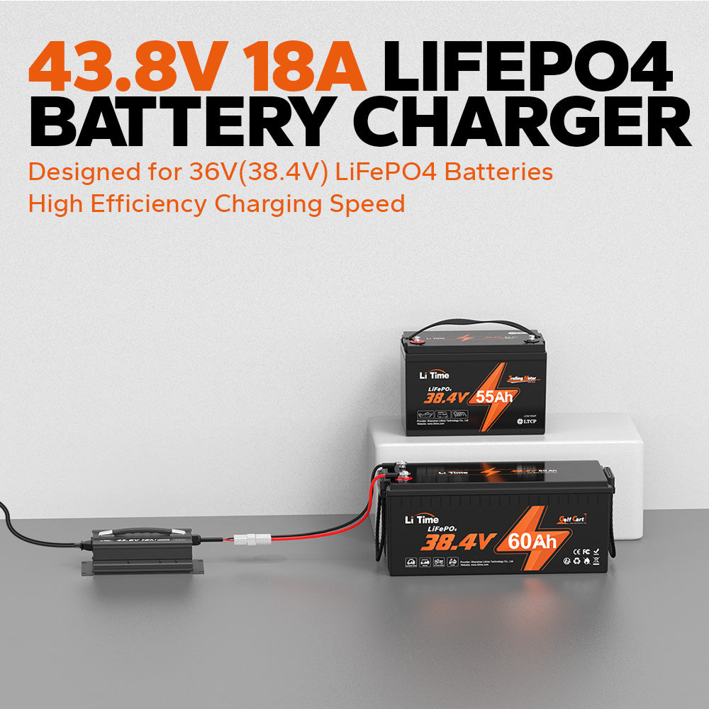 litime 43.8 volt 18a lithium battery charger designed for 36v(38.4v) lifepo4 battery