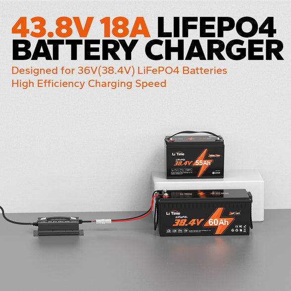 litime 43.8 volt 18a lithium battery charger designed for 36v(38.4v) lifepo4 battery