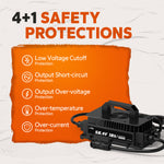 safety protections of litime 48v 18a lithium battery charger