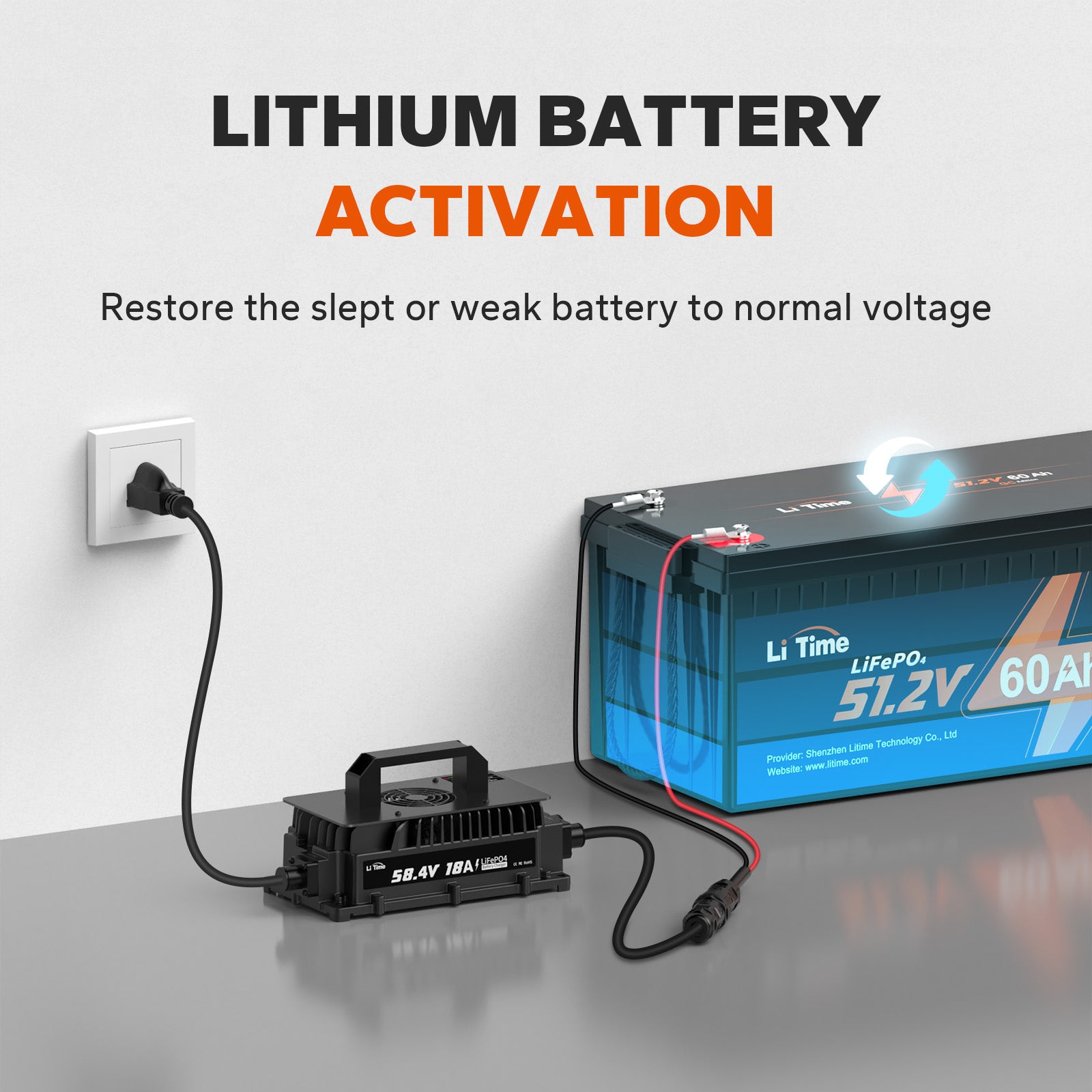 activation function of litime 48 volt lithium battery charger